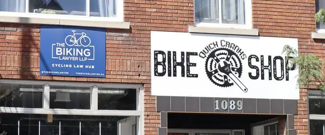 Bike shop and cycling law storefronts